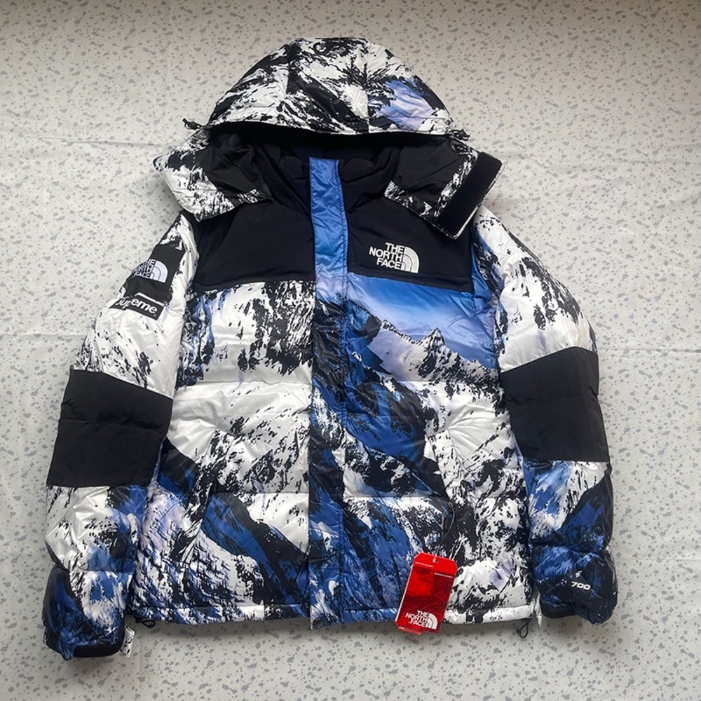 The North Face Blue and Black Puffer Jacket